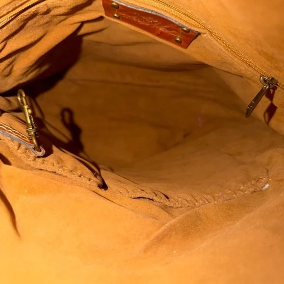 Patricia Nash Tan Leather Men's Backpack - Picture 10 of 11